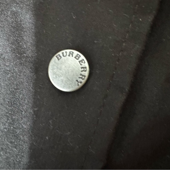 Burberry wool and camel hair blend plaid accents, chocolate Brown Trench Coat - Picture 6 of 11